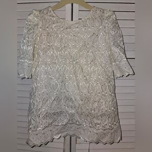 Elegant White Toddler Lace Dress